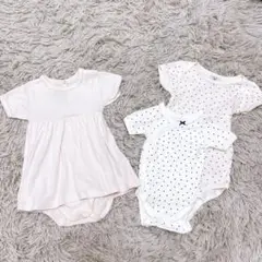プチバトー　ロンパース まとめ売り　ハート　60 70 80