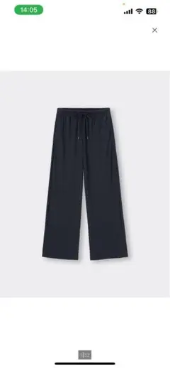 GU ブラック ワイドパンツ Sサイズ
