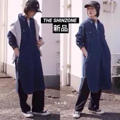 24AW⭐️新品⭐️42900円⭐️シンゾーン ハーフジップ デニム ドレス／F