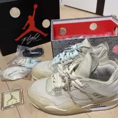 入手困難off- white*nike air jordan 4 sail