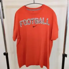 ナイキ　オレンジ　フットボール　FOOTBALL　オレンジT　サイズXL