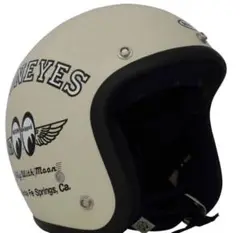 MOONEYES ジェットヘルメット クリーム　バブルシールド付き MOONEYES ジェットヘルメット クリーム バブルシールド付き 2025
