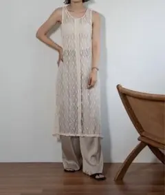Amiur - front tape lace knit ops