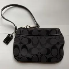 COACH コーチ シグネチャー ポーチ ミニバッグ ブラック