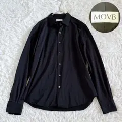 干場氏別注✨MOVB コットンジャージー セミレギュラーカラーシャツ ブラック