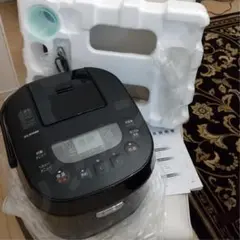 炊飯器 一升炊き 新品 未使用 アイリスオーヤマ マイコン式 ブラック おまけ付