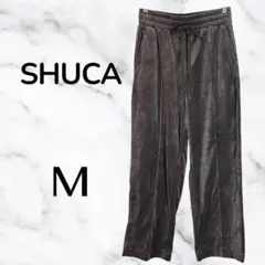 美品✨【SHUCA】ベロアスウェットパンツ　ストレート　ウエストゴム　ブラウンM