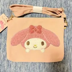 サンリオ　ミニポシェット　立体アップリケ刺繍 マイメロディ