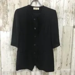 SOIR ソワール ジャケット ノーカラー フォーマル ブラック 9