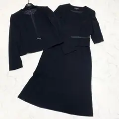 【美品】ユキトリイ　ブラックフォーマル　セットアップ　ジャケット＋ワンピース