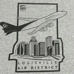 古着アメカジ海外輸入UPS ルイビルエア地区 Tシャツ グレーオーバーサイズ