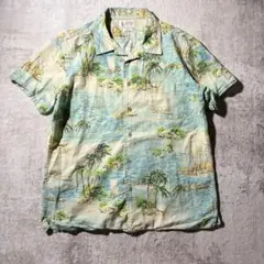 Lucky Brand ハワイアンシャツ アロハシャツ M リネン混