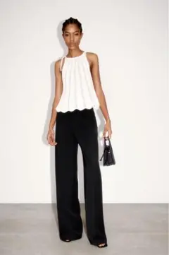 ZARA LOW RISE マスキュリンパンツ S