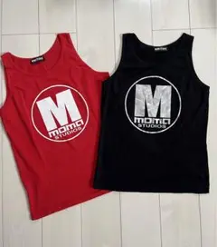 moma studios タンクトップ 赤 黒 2枚セット　出品終了間近！
