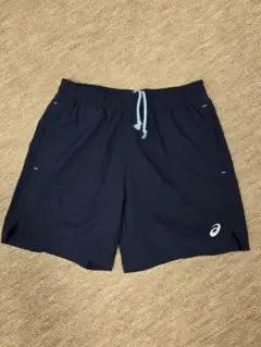 ASICS ネイビー ランニングショーツ Mサイズ