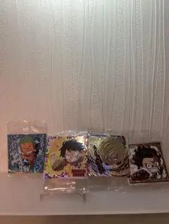 ONE PIECEウエハース　シール　ルフィサンジゾロ4枚組