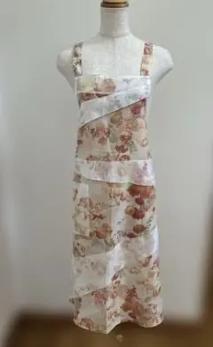 YOSHIKI HISHINUMA 花柄エプロン　透け感あり