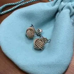 美品✨廃盤✨ティファニー サマセット メッシュ ピアス ボール レア シルバー