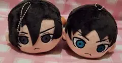 進撃の巨人 寝そべり ぬいぐるみ エレン ミカサ セットa