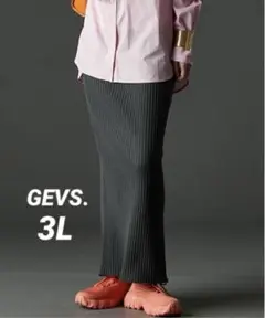 ワイドリブロングニットタイトスカート ＜大きいサイズ有＞GEVS. 3L