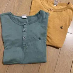 PETIT BATEAU ボタン付きTシャツ 140cm 2枚セット　10ans