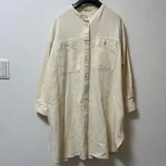 美品　studio CLIP ダブルポケットシャツワンピース