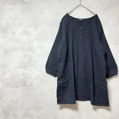 ニッセン　綿100%　3L　大きいサイズ　七分袖ブラウス　ゆったり　薄手　春夏秋