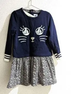 新品♡プチバトー♡ネコ(ΦωΦ)花柄ワンピース♡24M 84センチ