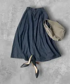 ☆美品☆SOMETHING デニムフレアロングスカート