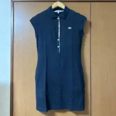 ラコステ　LACOSTE ネイビー ポロワンピース　ゴルフウェア　40