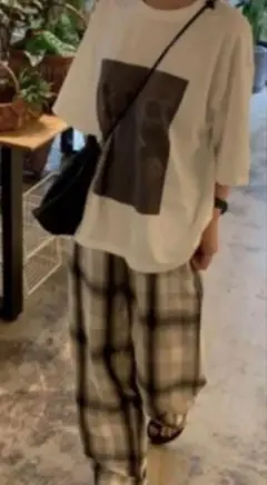 fashiru チェックパンツ