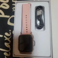 フルタッチスマートウォッチ ピンク 本体