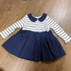baby GAP ストライプ襟付きワンピース 6-12ヶ月