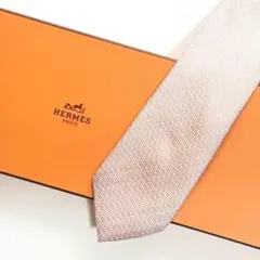美品 エルメス HERMES ネクタイ シルク100% H柄