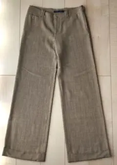 Ralph Lauren ワイドパンツ リネン混 ベージュ