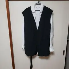 ZARA ザラ　ベスト 黒&Yシャツ白　ブラック　Lサイズ