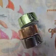 マスキングテープ 3個セット 緑 金 銀