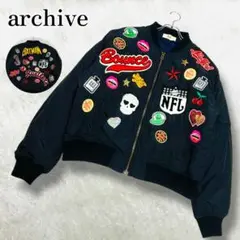 00s y2k 平成 ボンバー ジャケット MA-1 ワッペン ユニセックス 黒