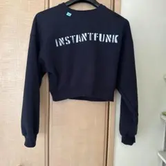 INSTANTFUNK クロップドスウェット 黒