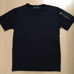 VネックTシャツ ブラック M