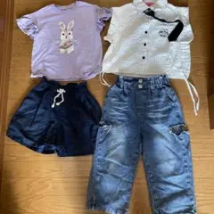 子ども服まとめ売りTシャツとボトムスセット　120.130サイズ