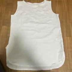 ヨガウェア　ホワイト ノースリーブ