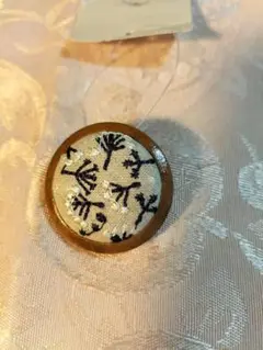 Samansa Mos2 花柄刺繍ブローチ フリー