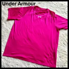 【美品♪Under Armour 】XL ピンク ロッカー Tシャツ