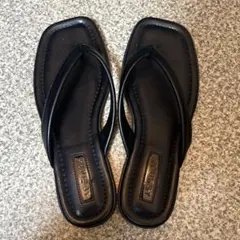 MOUSSY ビーチサンダル 黒 Sサイズ マウジー