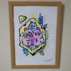 手描きアクリル画　八つ切サイズ一点もの