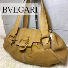 【超希少・美品】ブルガリ チャンドラ レザー ブラウン サークル金具 肩掛け