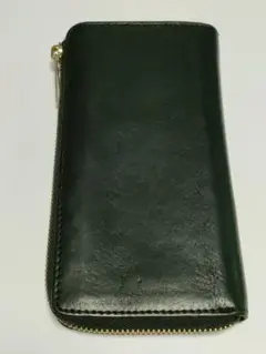 栃木レザー　japan factory 　L字ファスナー長財布　ブラック