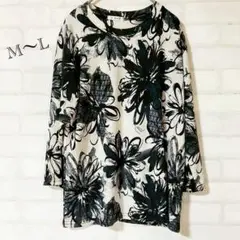 F-Bard フラワープリント 花柄　トップス　 M〜L