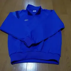asics　アシックス　ジャージ　ハーフジップ　ブルー　メンズSサイズ